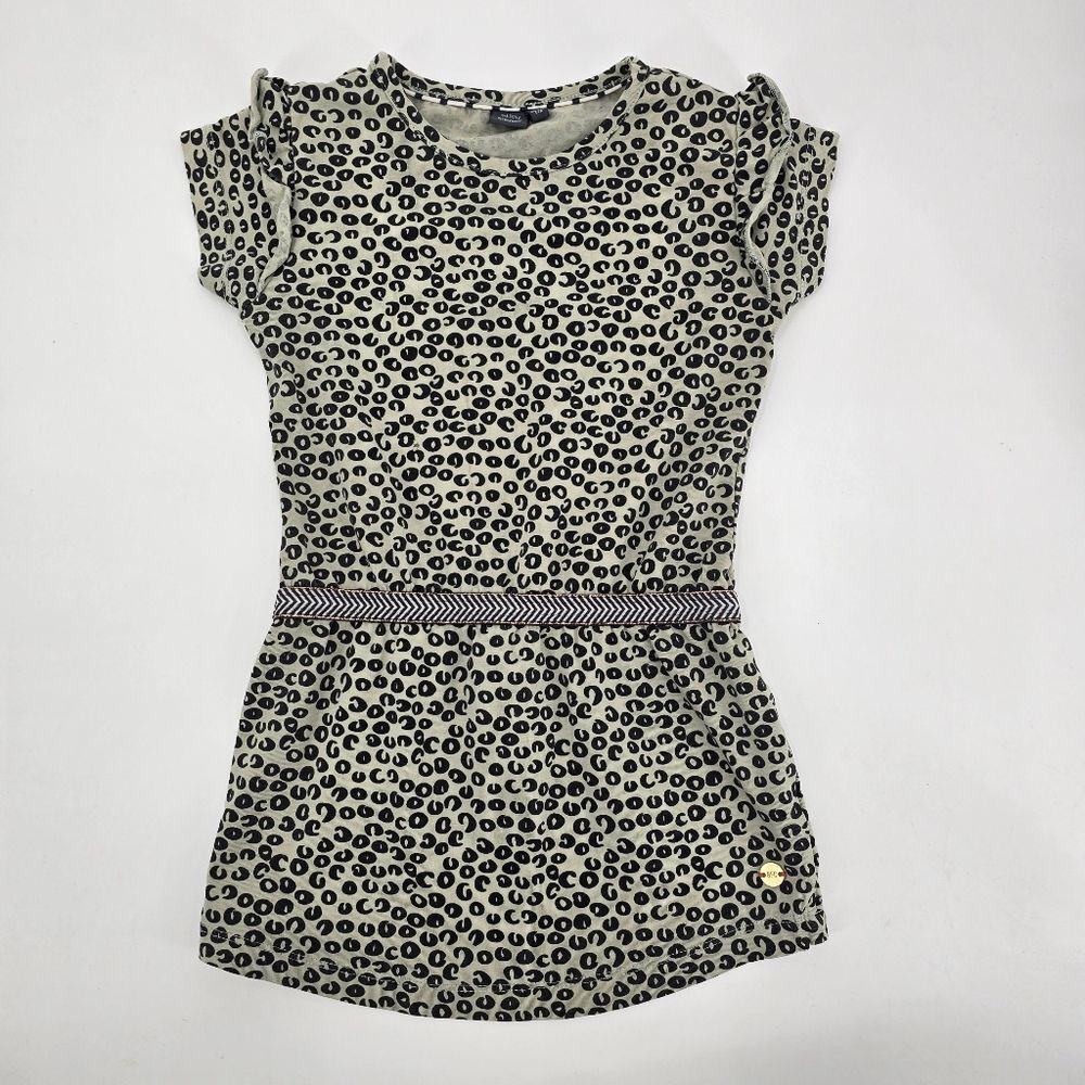 Baby Face Girl Leopard Print Short Sleeve Dress Size 5